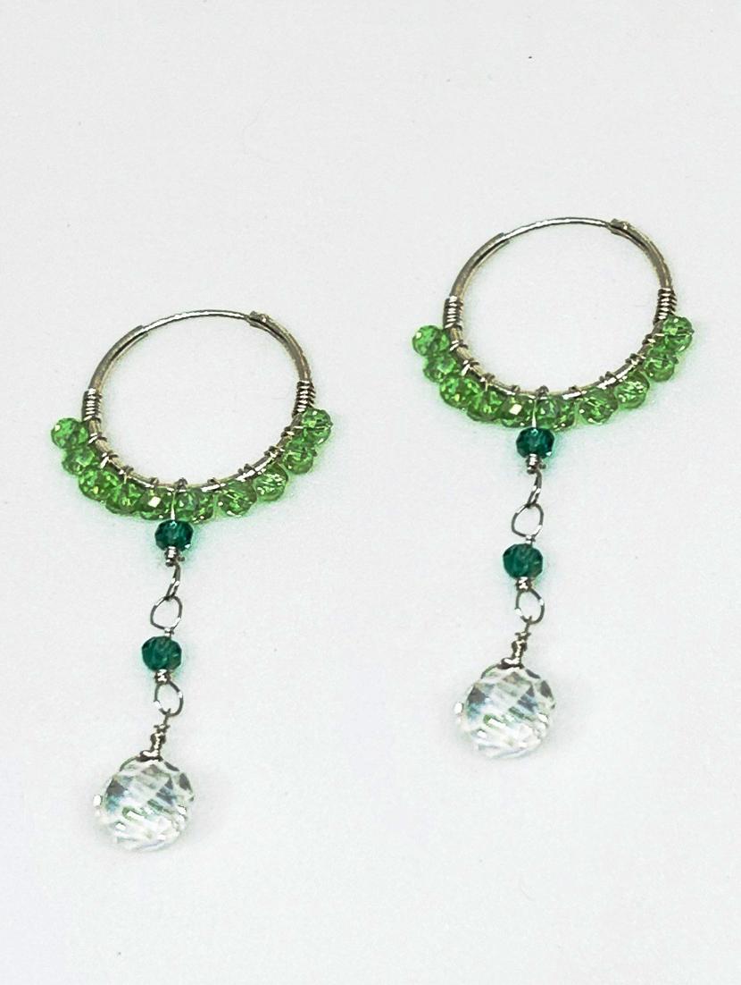 green silver balli earrings - 20383774 - Zoom Image - 0