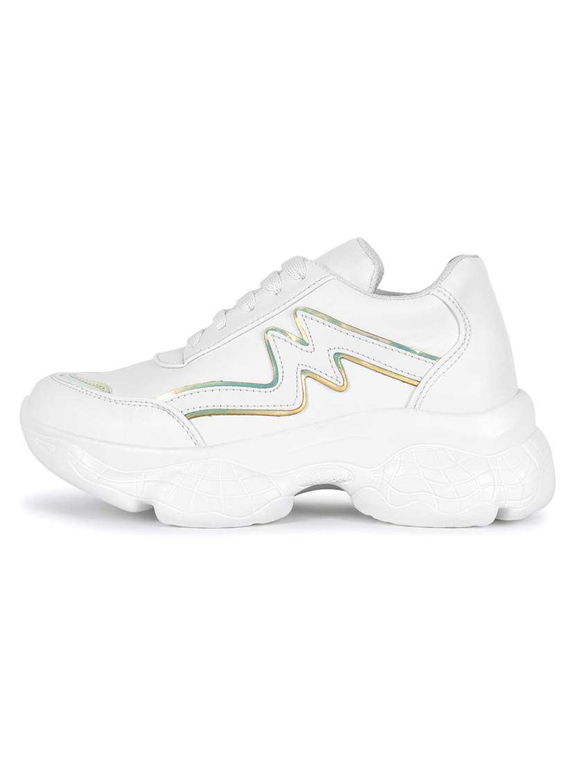 women white lace-up sneaker - 20383847 -  Standard Image - 2