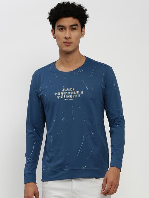 mens chest print sweatshirt - 20383857 - Standard Image - 0