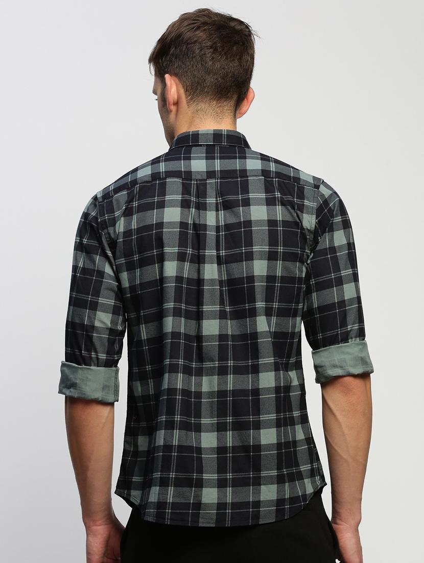 men multi colored checkered cotton blend casual shirt - 20383987 - Standard Image - 2