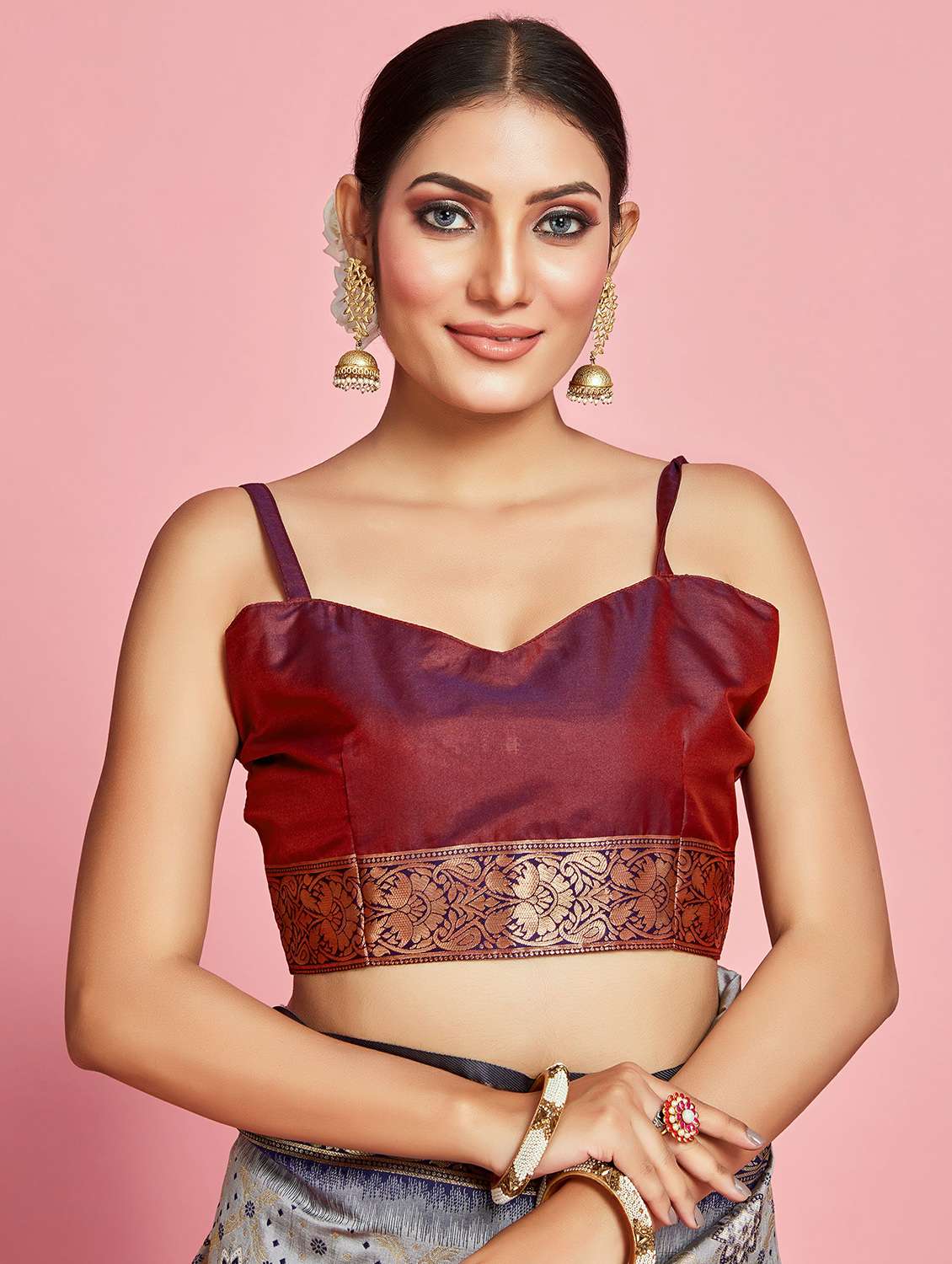 women's banarasi saree with blouse - 20384130 -  Standard Image - 2