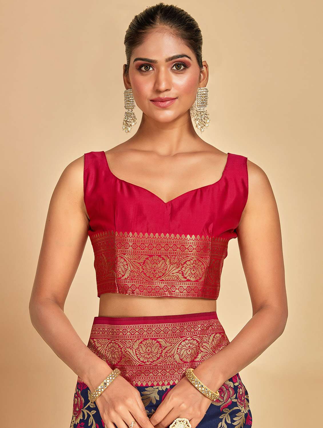 women's floral purple colored saree with blouse - 20384227 -  Standard Image - 2