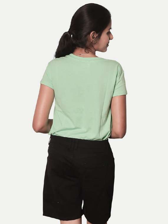 women's plain round neck t-shirt - 20384917 -  Standard Image - 2