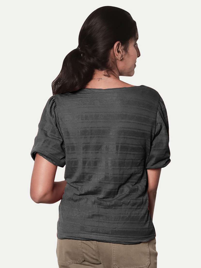 black striped regular top - 20385727 -  Standard Image - 2