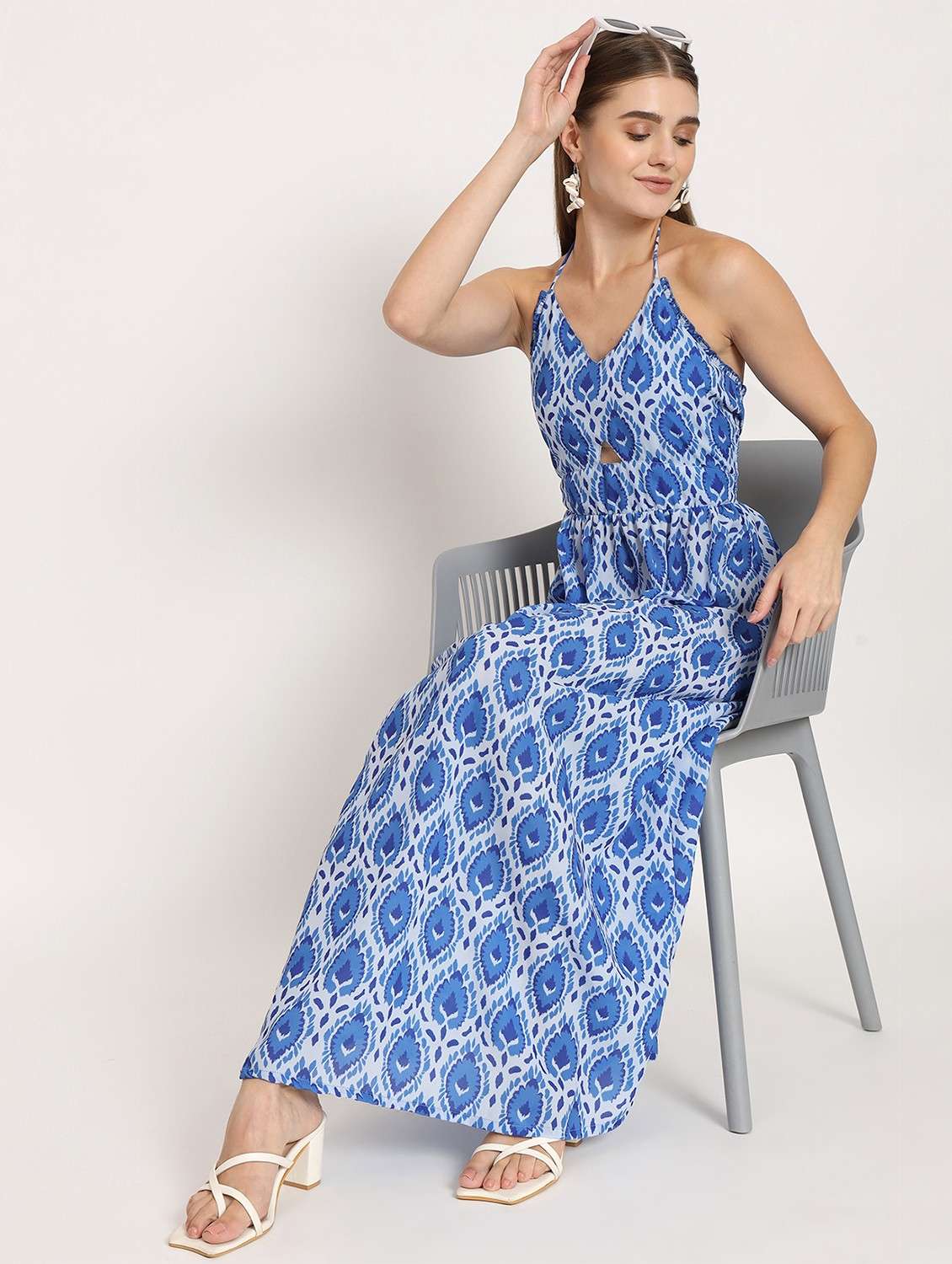 purist blue printed maxi dress - 20386179 -  Standard Image - 2