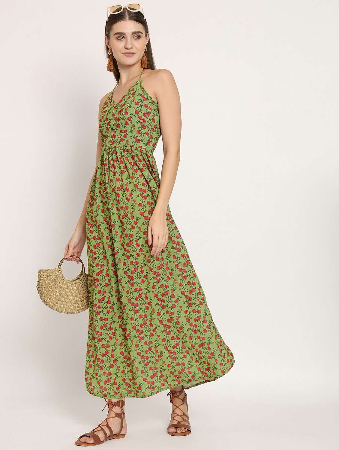 green floral print maxi dress - 20386181 -  Standard Image - 2
