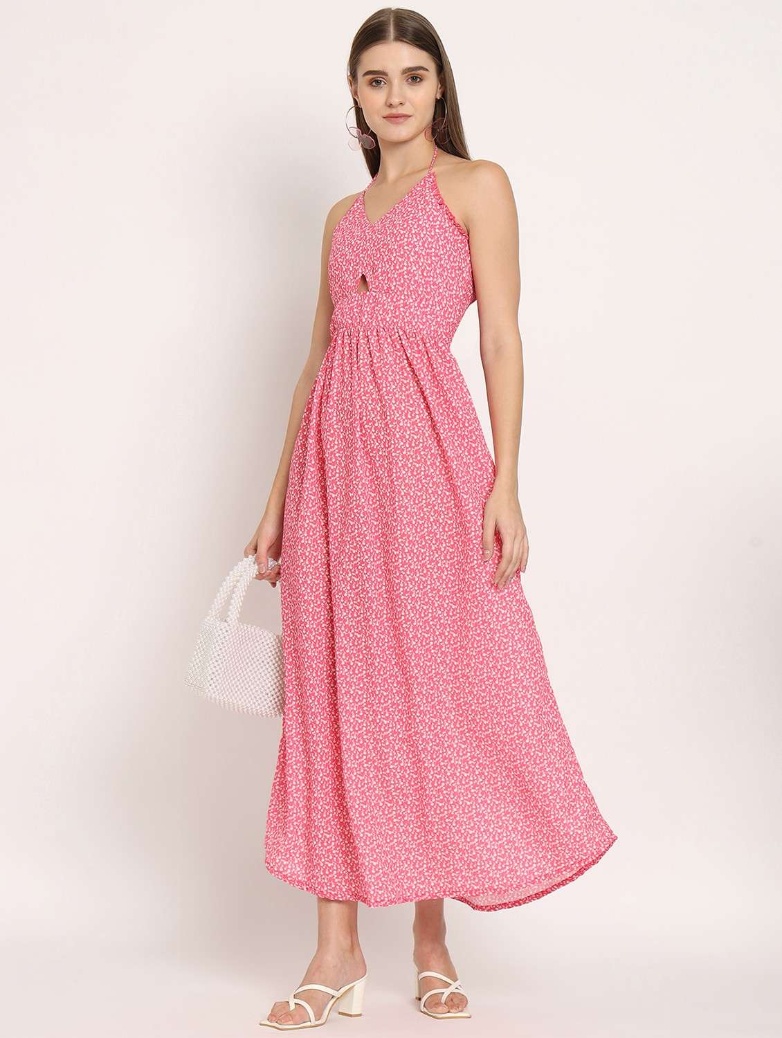 coral floral maxi dress - 20386182 -  Standard Image - 2