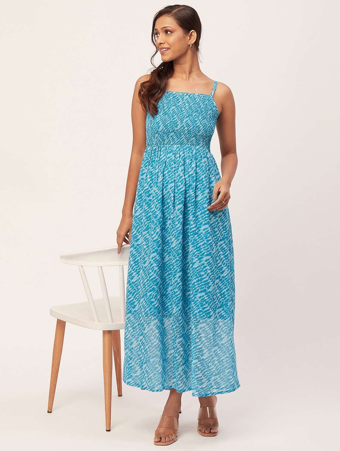 blue printed maxi dress - 20386227 -  Standard Image - 2