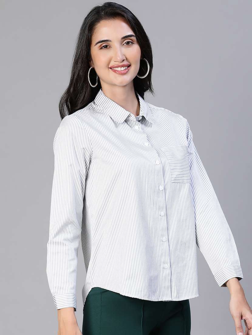 multi print stripes regular shirt - 20386242 -  Standard Image - 2