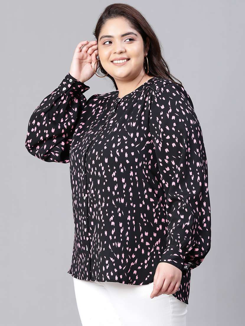 black animal print regular shirt - 20386247 -  Standard Image - 2