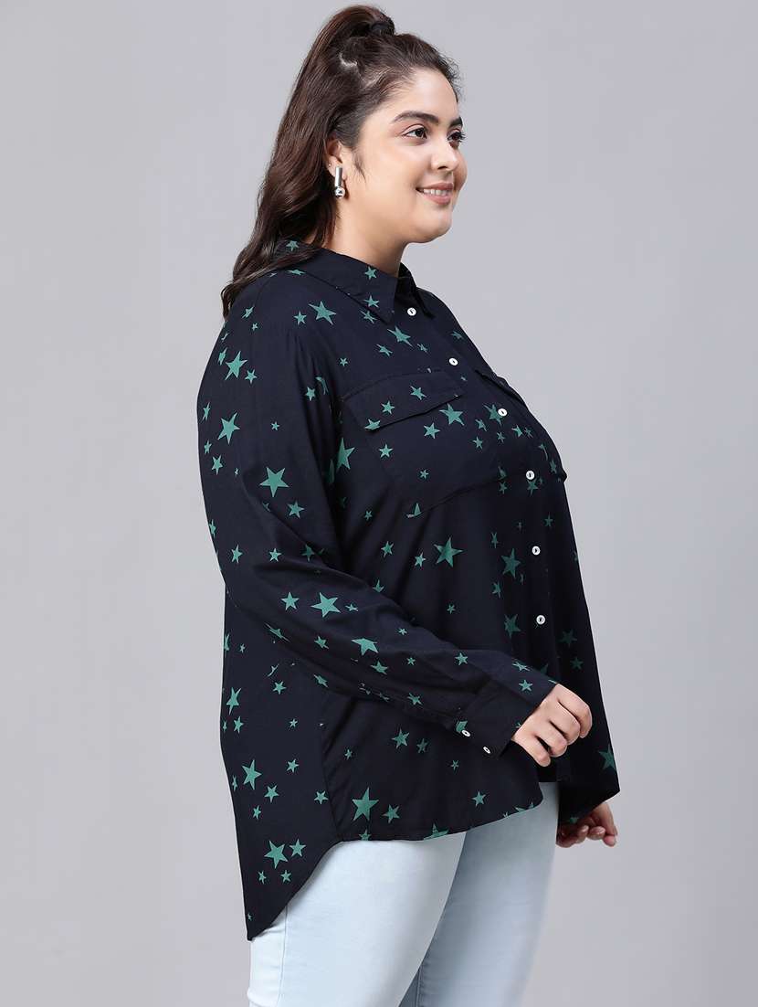 dark blue printed regular shirt - 20386249 -  Standard Image - 2