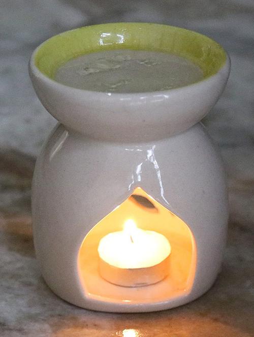 peepalcomm ceramic aroma diffuser with aroma oil & 2 t-light candles - 20386370 -  Standard Image - 0