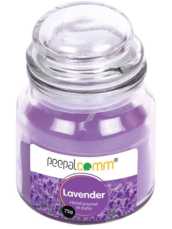 peepalcomm hand poured glass lavender fragrance scented wax big jar candle (pack of 3) - 20386393 - Standard Image - 2