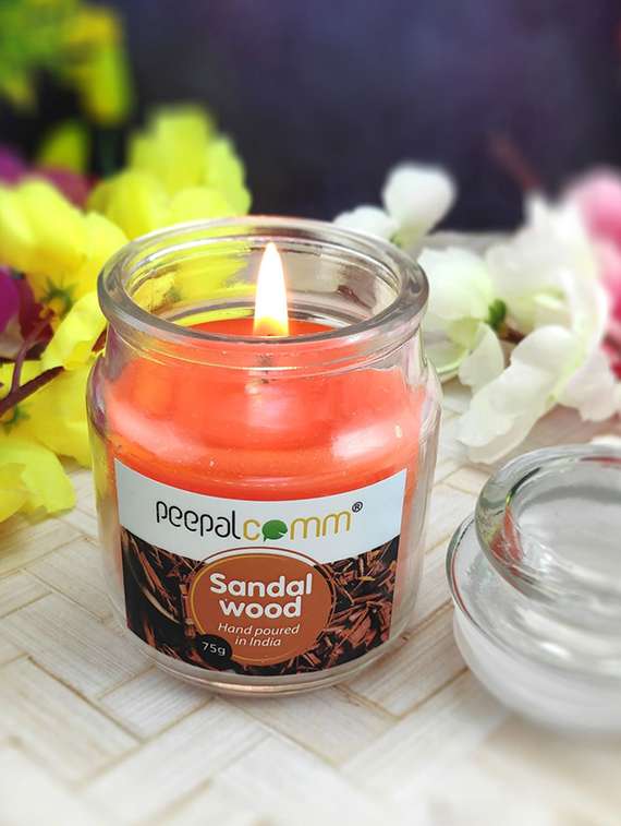 peepalcomm scented wax jar candle