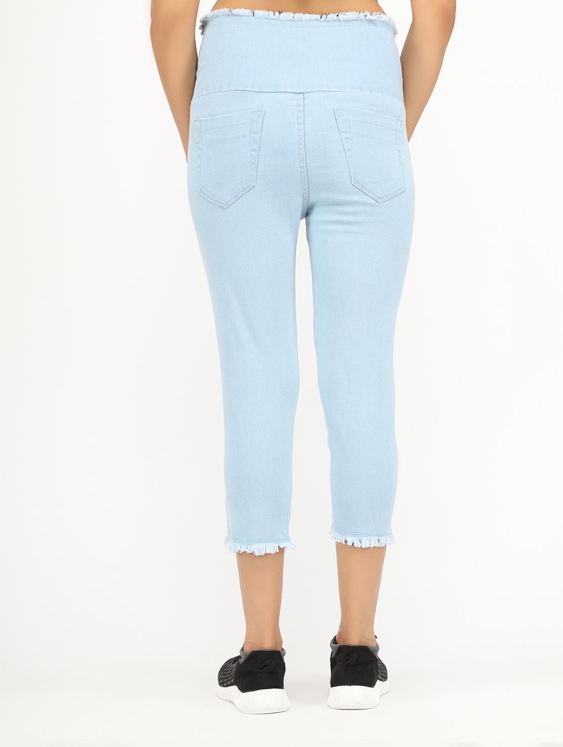 women purist blue skinny fit denim capri - 20386451 - Standard Image - 2