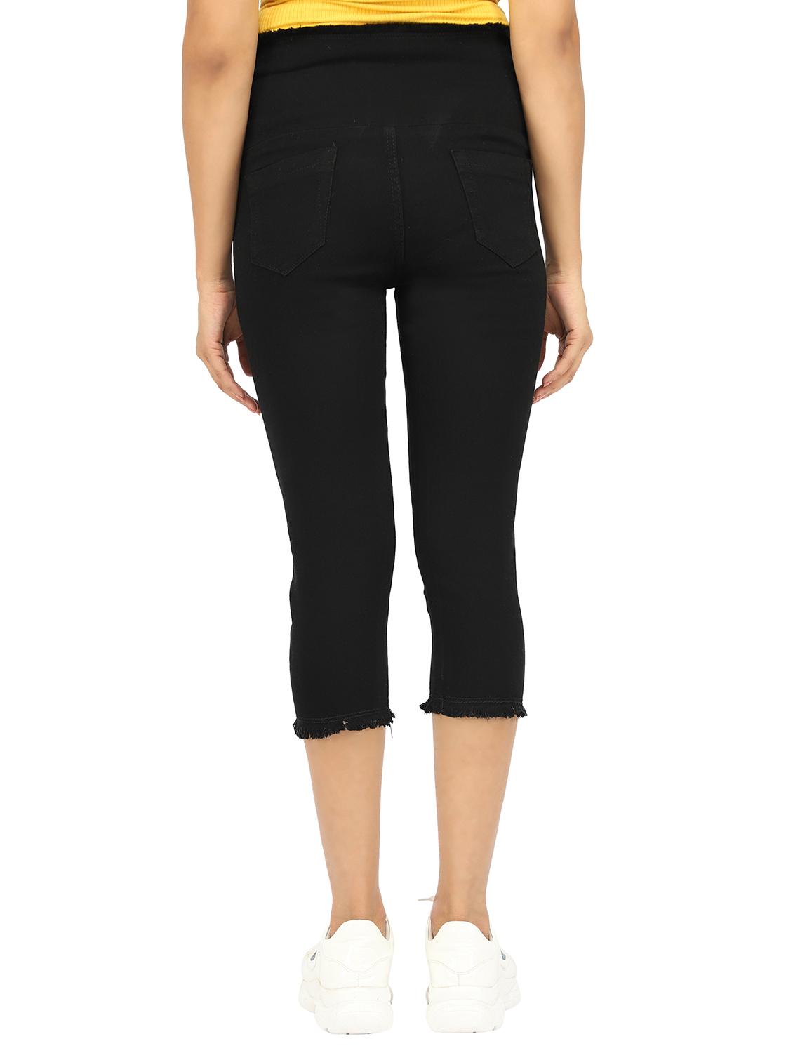 women black skinny fit denim capri - 20386456 - Standard Image - 2