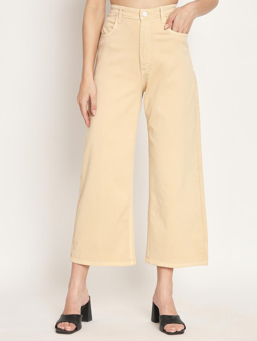 women's plain wide leg jeans - 20386489 - Zoom Image - 0