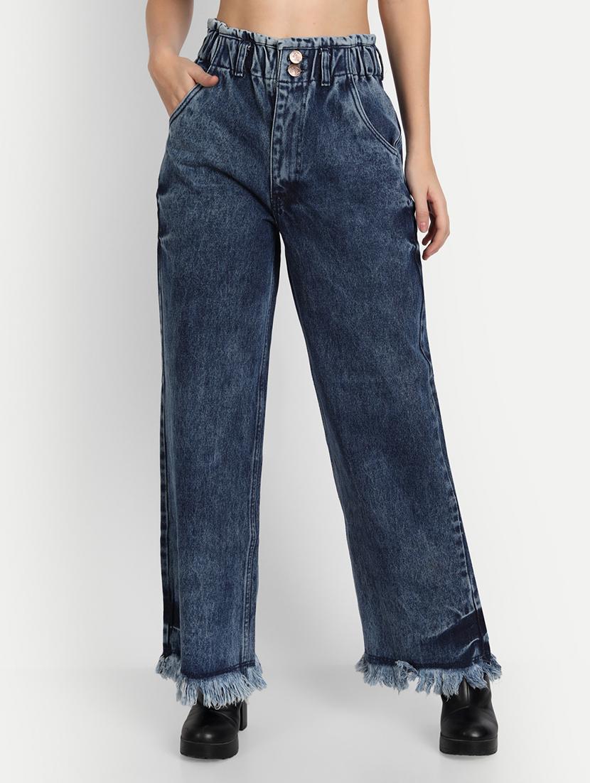 women's plain wide leg jeans - 20386500 - Zoom Image - 0