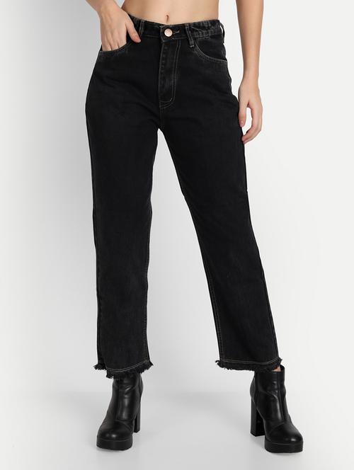 women's plain straight fit jeans - 20386513 -  Standard Image - 0
