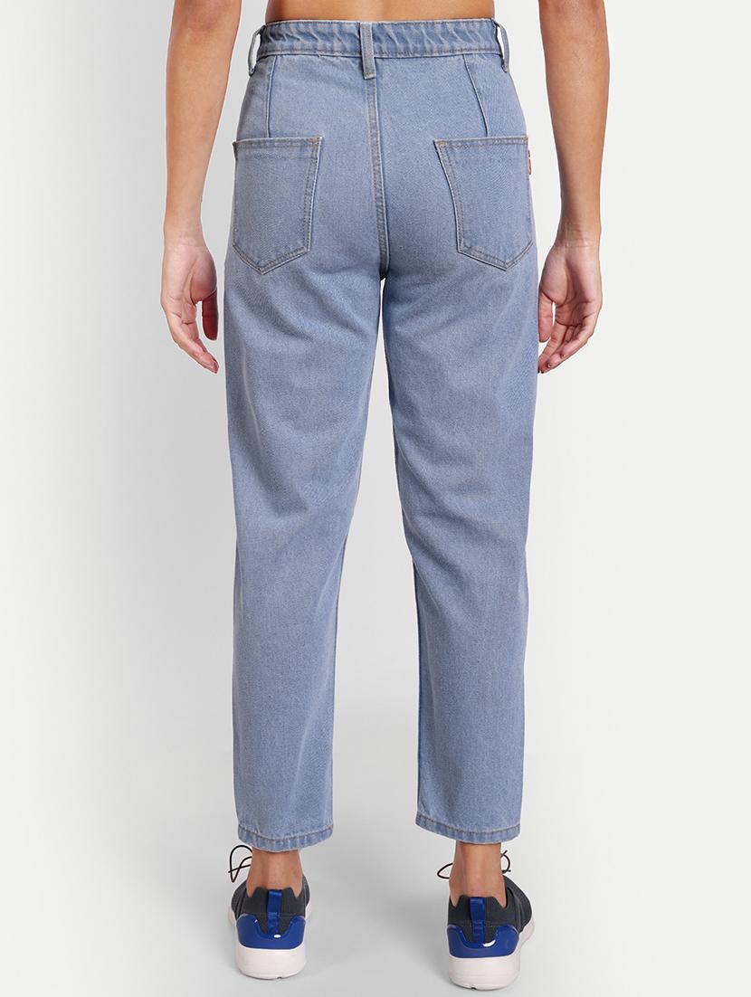 women's plain straight fit jeans - 20386521 - Standard Image - 2