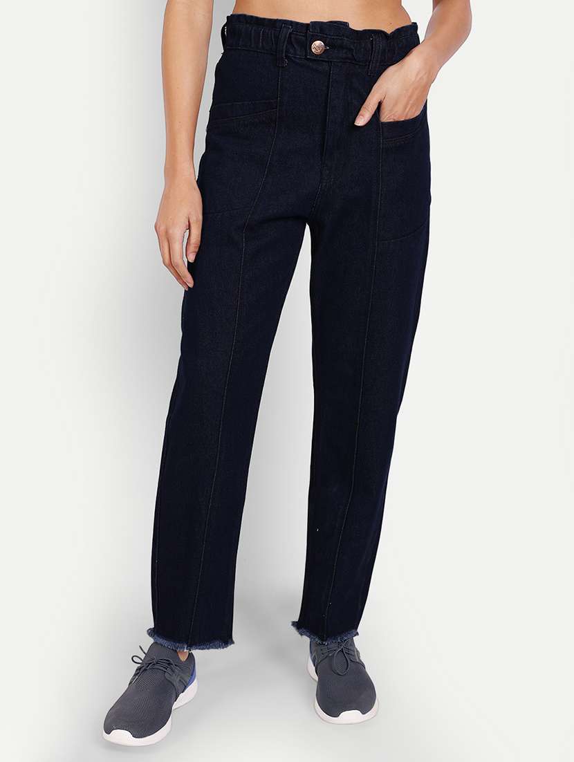 women's plain boyfriend fit jeans