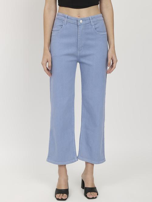 women's plain straight fit jeans - 20386544 - Standard Image - 0
