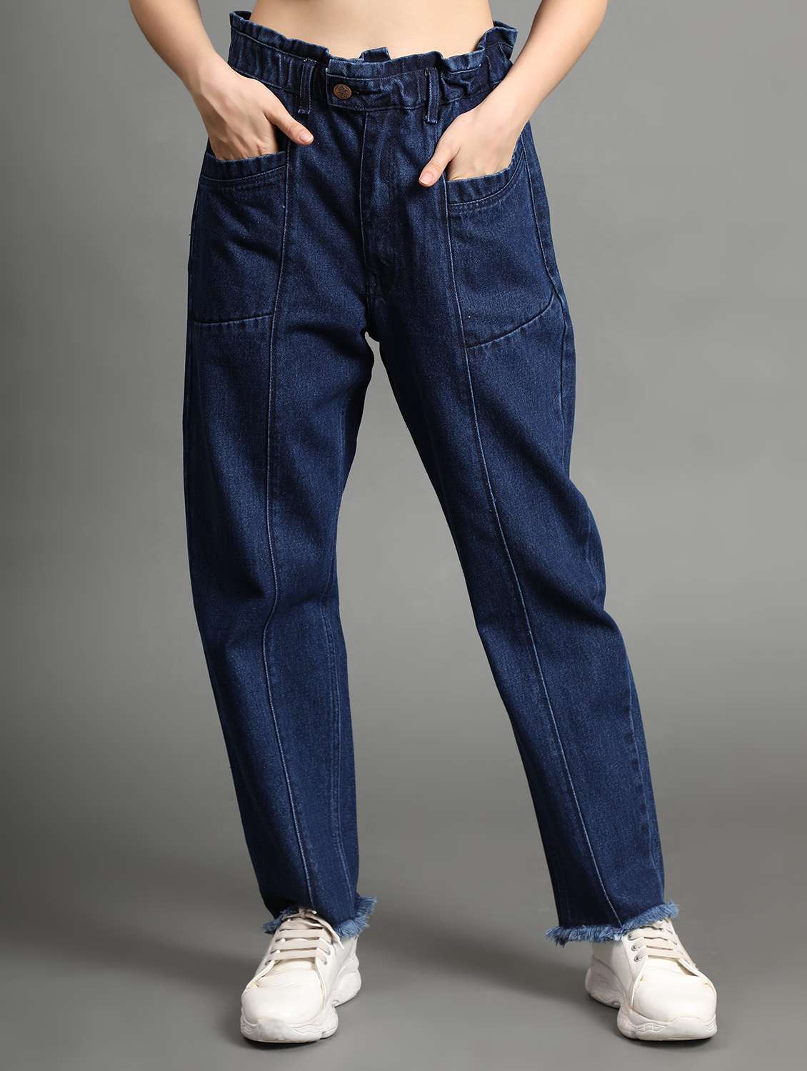 women's plain boyfriend fit jeans