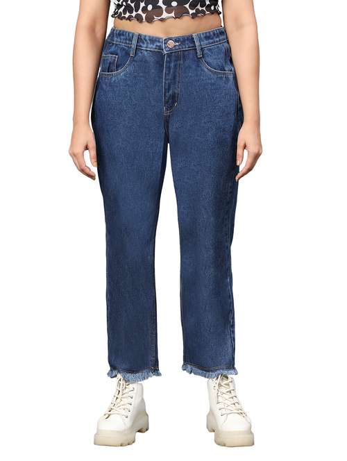 women's plain straight fit jeans - 20386680 - Standard Image - 0