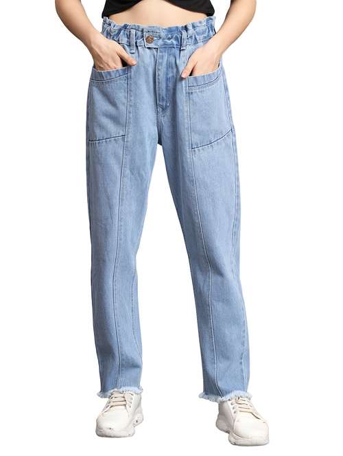 women's plain boyfriend fit jeans - 20386694 -  Standard Image - 0