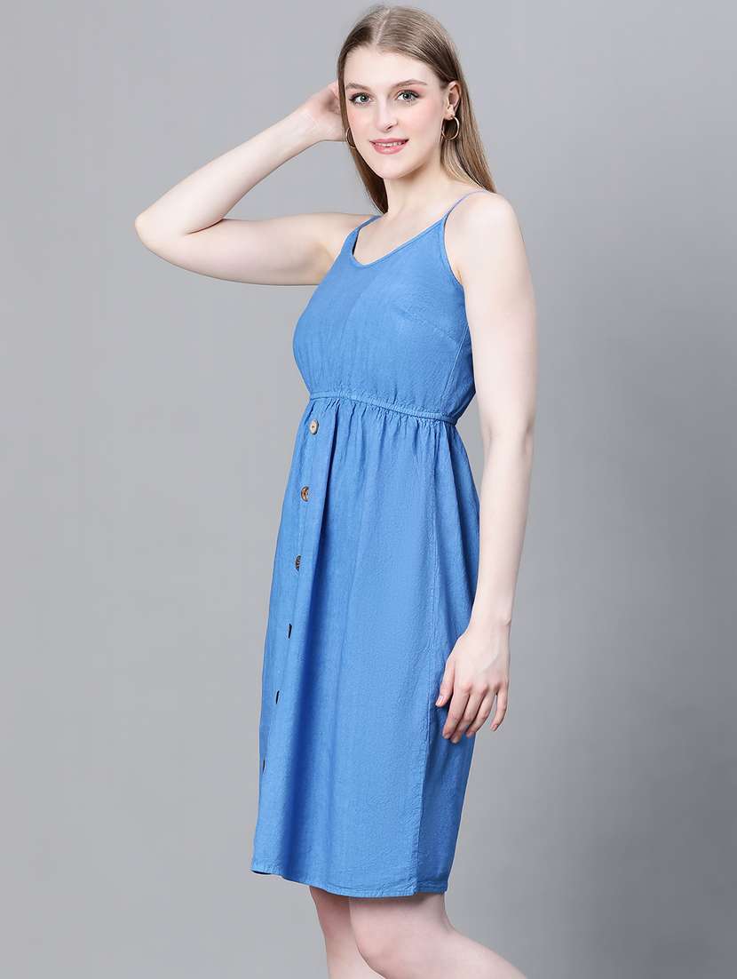 women blue coverups beachwear dress - 20386733 - Standard Image - 2