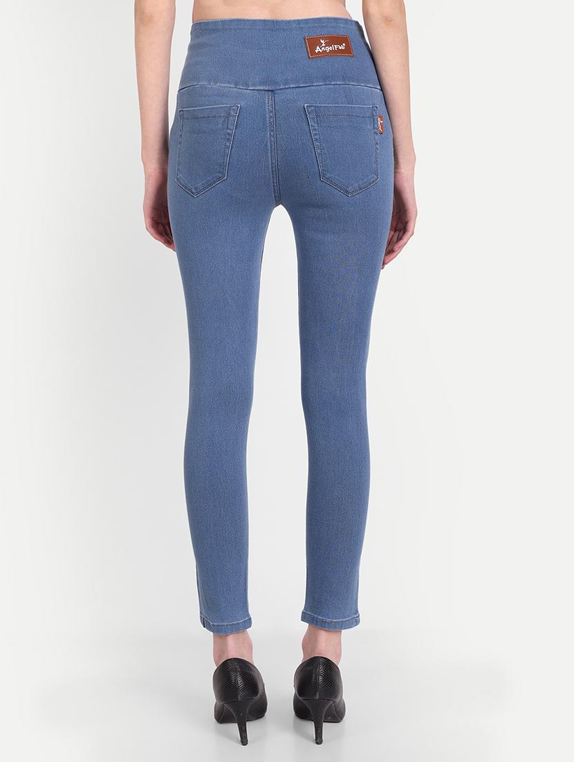 women light blue denim jegging - 20386746 - Standard Image - 2