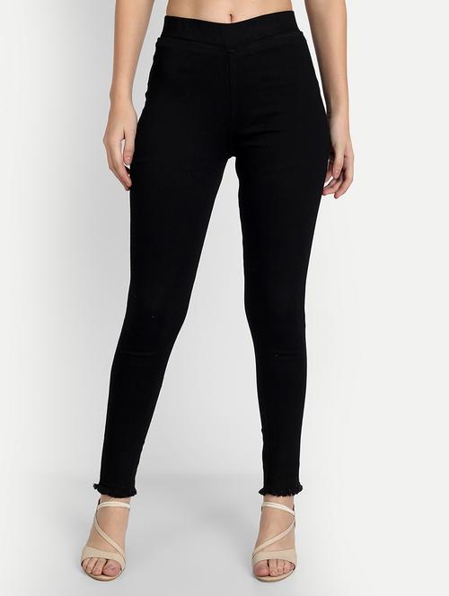 women black denim jegging - 20386759 - Standard Image - 0