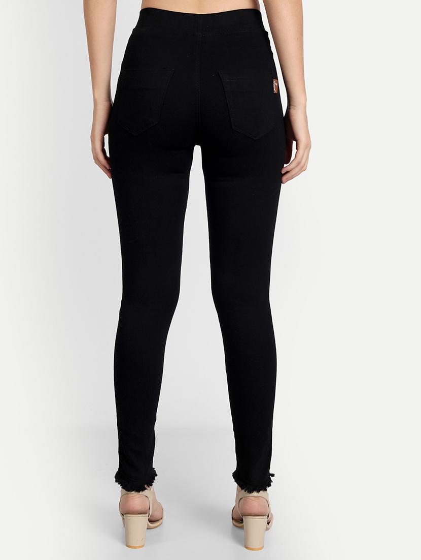 women black denim jegging - 20386759 - Standard Image - 2