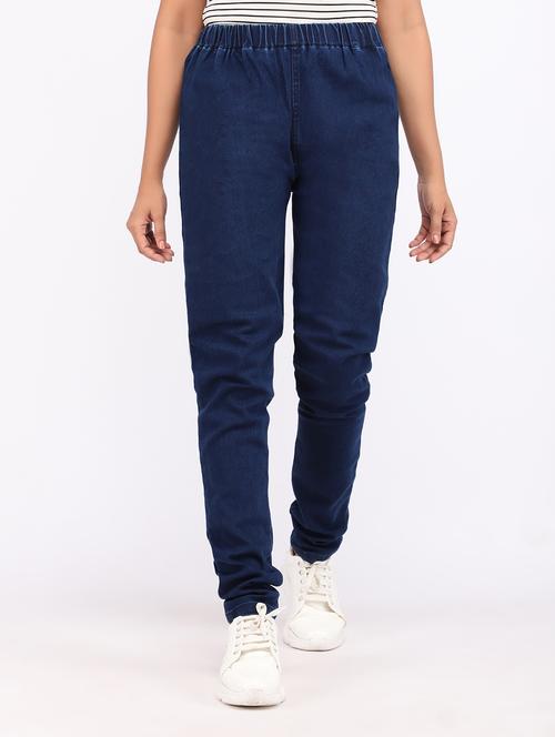women blue denim jegging - 20386766 - Standard Image - 0