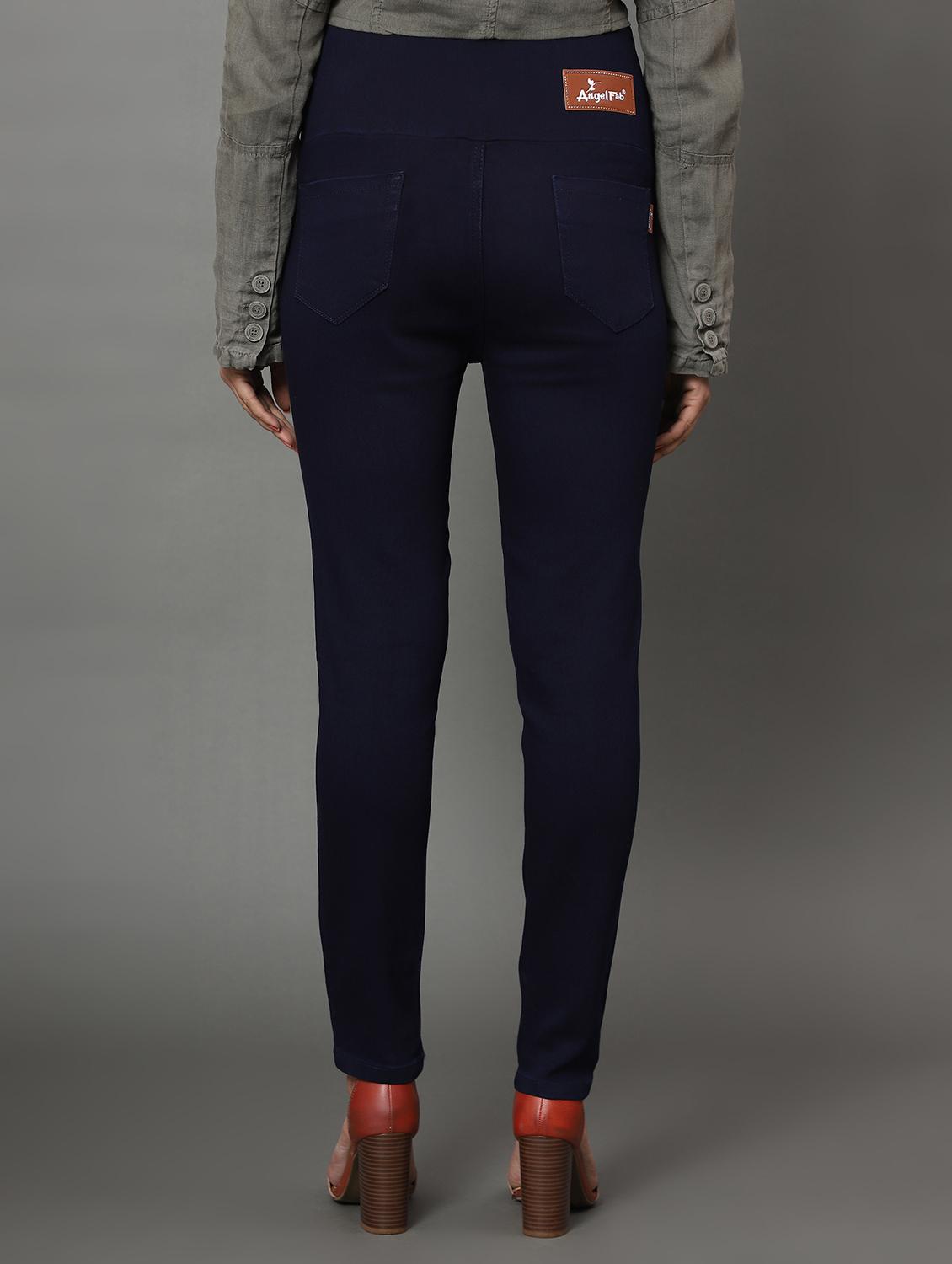 women navy blue denim jegging - 20386771 - Standard Image - 2