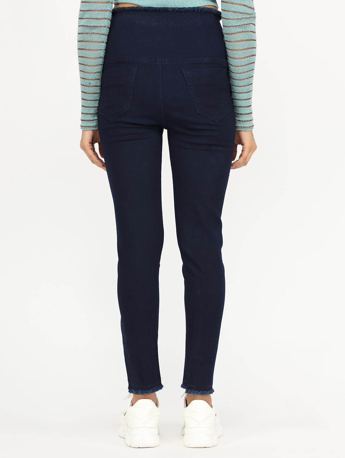 women navy blue denim jegging - 20386778 - Standard Image - 2