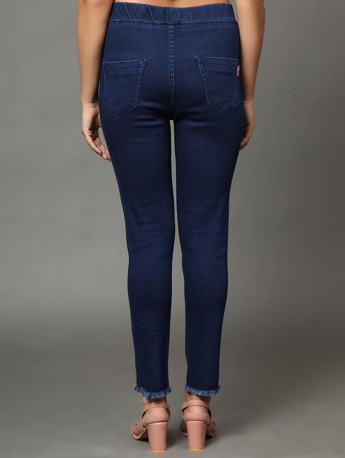 women blue denim jegging - 20386788 - Standard Image - 2
