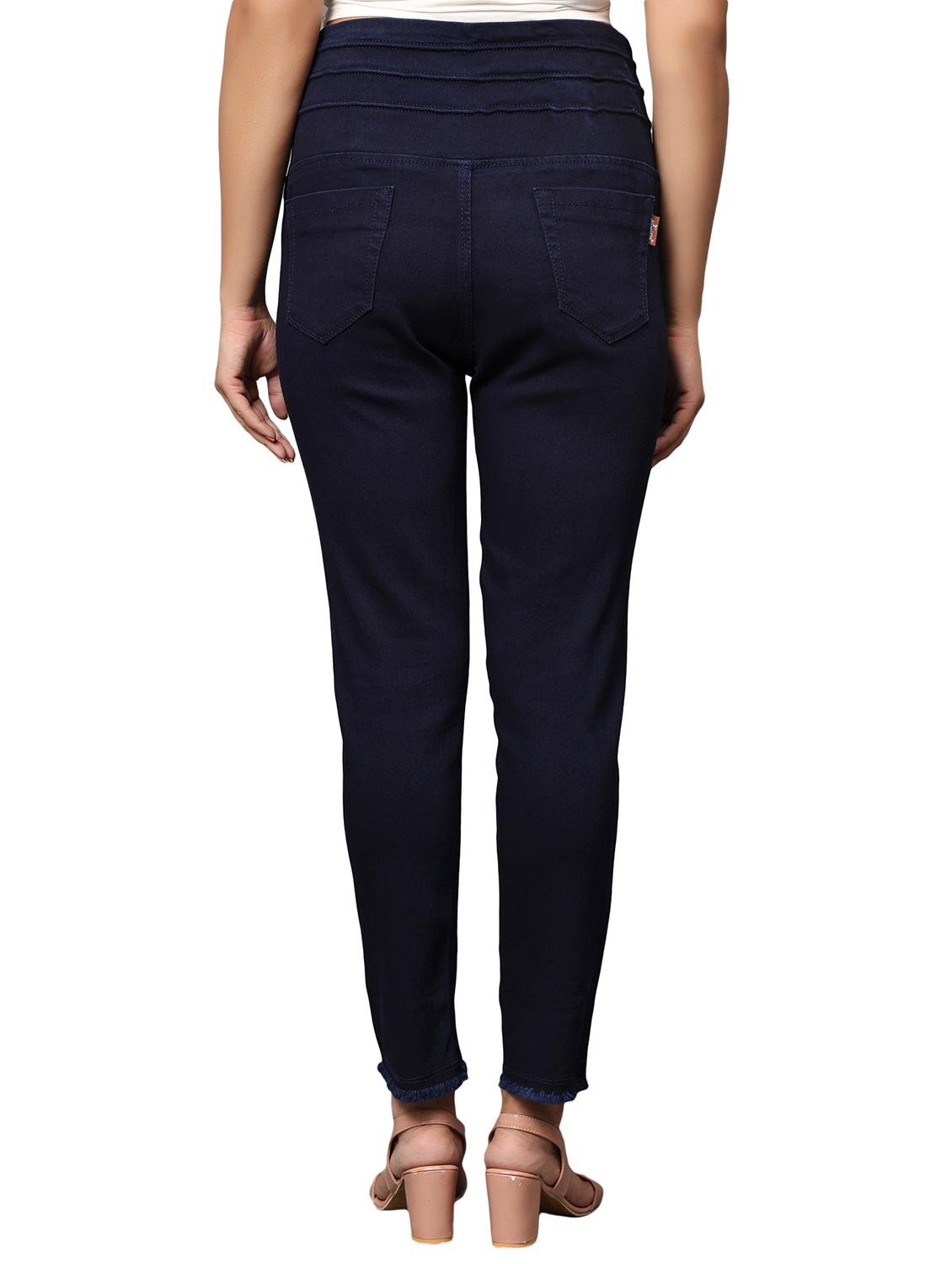 women navy blue denim jegging - 20386811 - Standard Image - 2