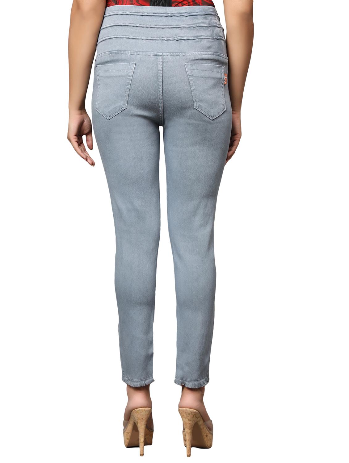 women grey denim jegging - 20386813 - Standard Image - 2