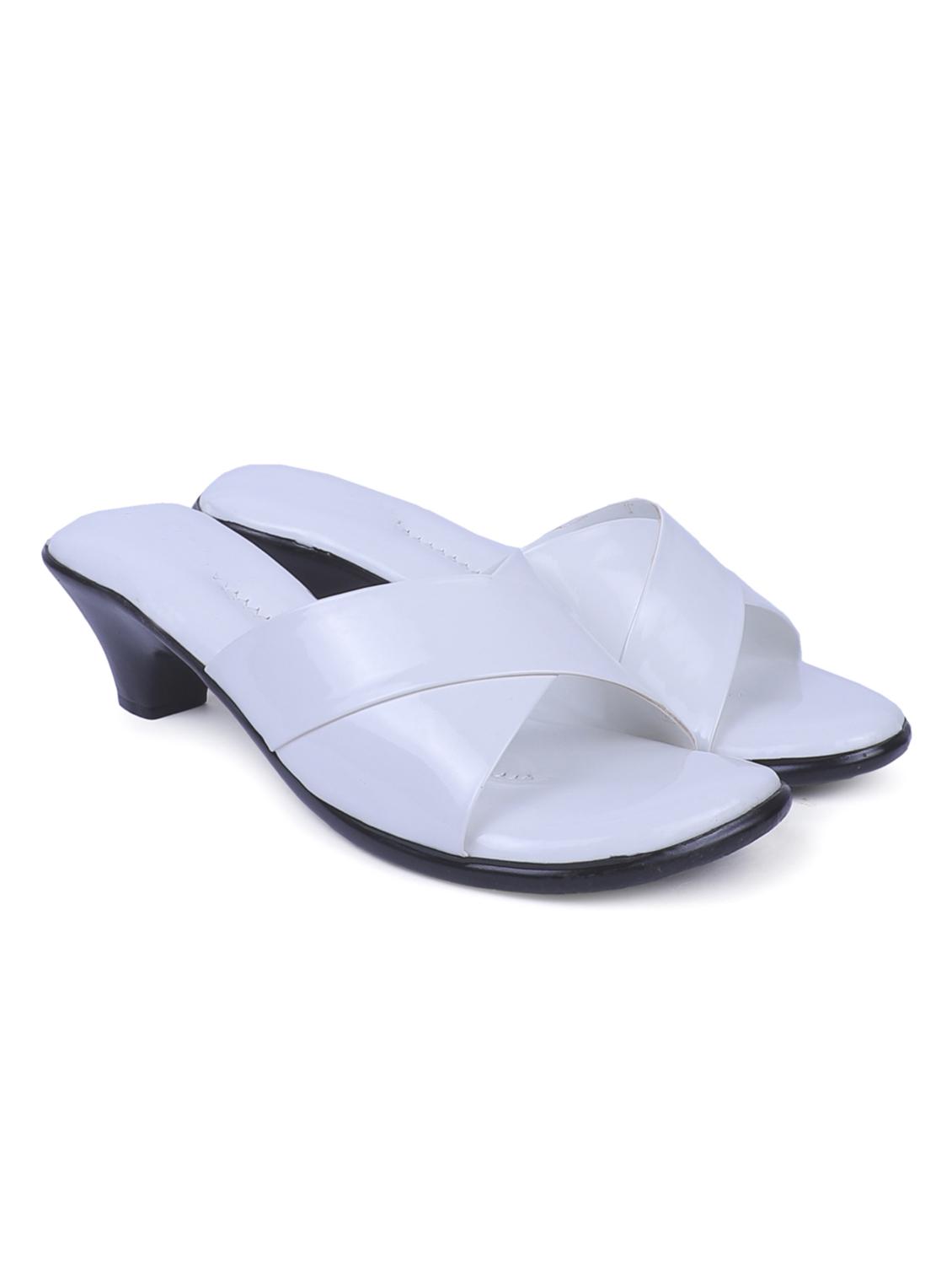 white leather slip on sandals - 20387802 -  Zoom Image - 0