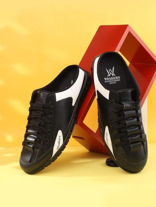 men color block black lace up sneaker - 20387866 - Standard Image - 0