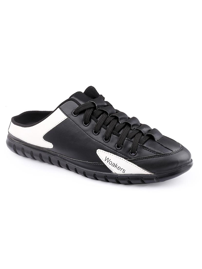 men color block black lace up sneaker - 20387866 - Standard Image - 2
