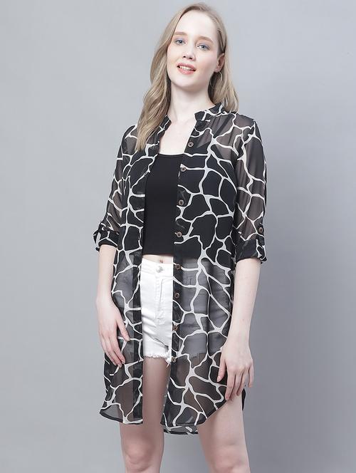 women multi color printed georgette regular shirt - 20388048 -  Standard Image - 0