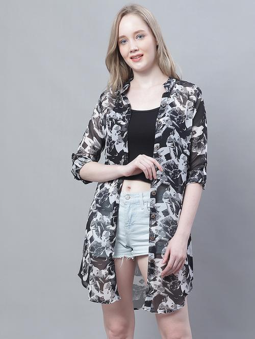 women multi color printed georgette regular shirt - 20388049 -  Standard Image - 0