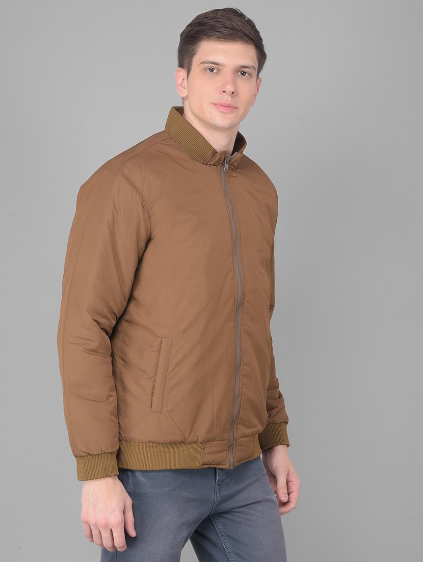 brown polyester casual jacket - 20388079 - Standard Image - 2