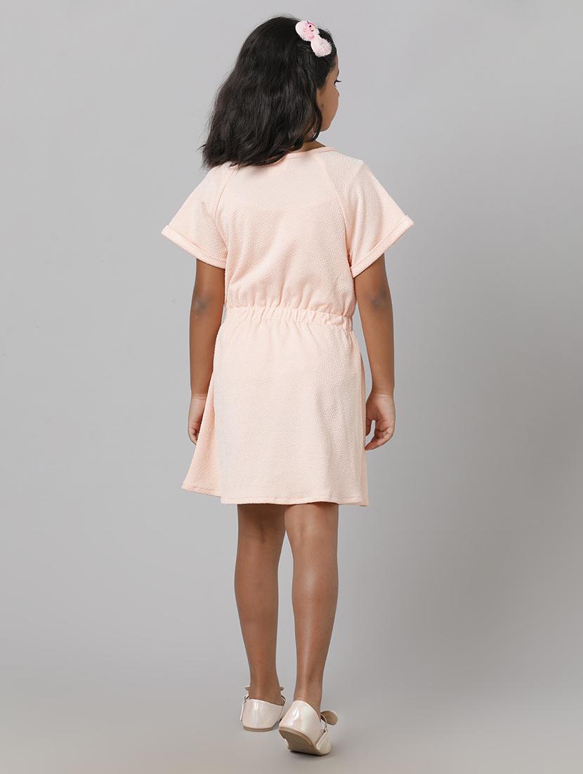 girls round neck short sleeves frock - 20388380 - Standard Image - 2