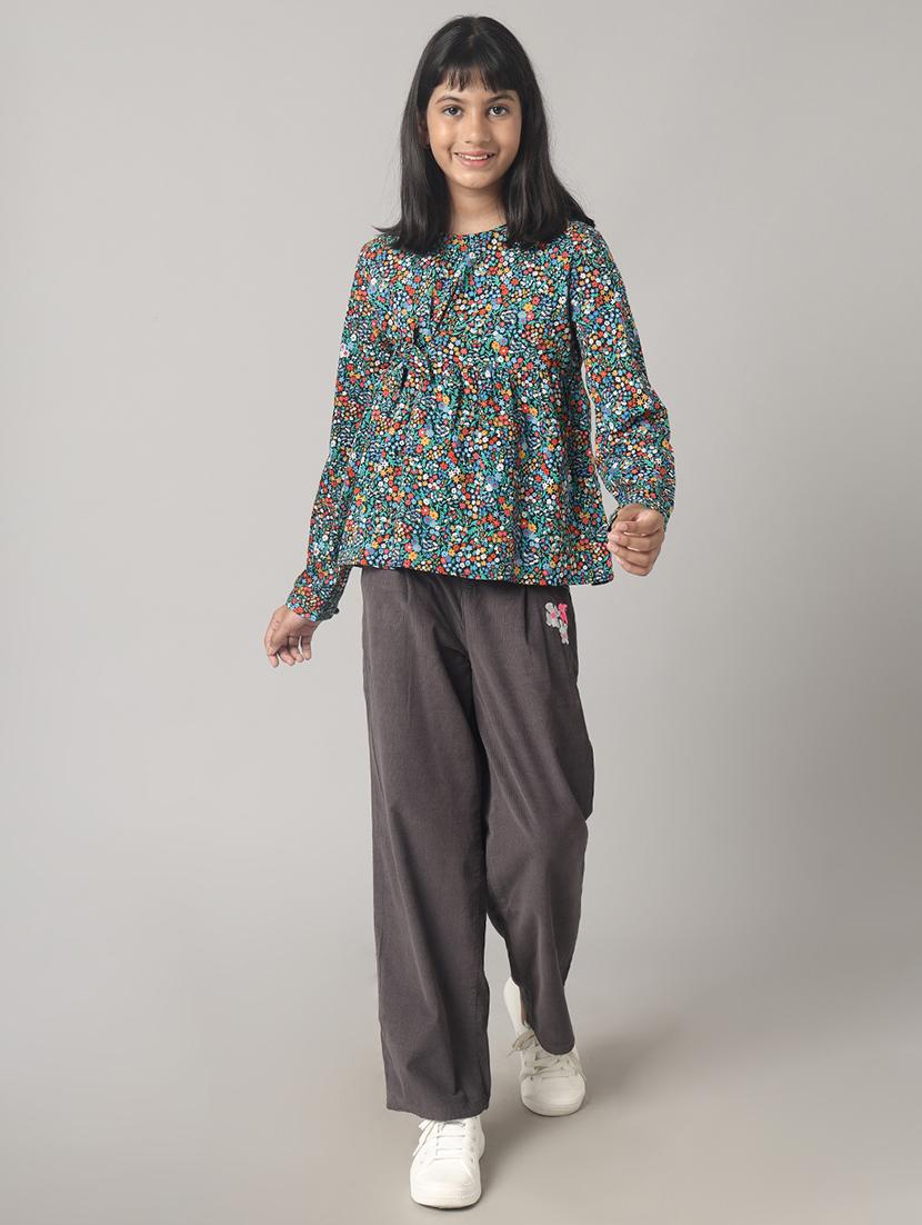 girls tie up neck top - 20388505 - Standard Image - 2