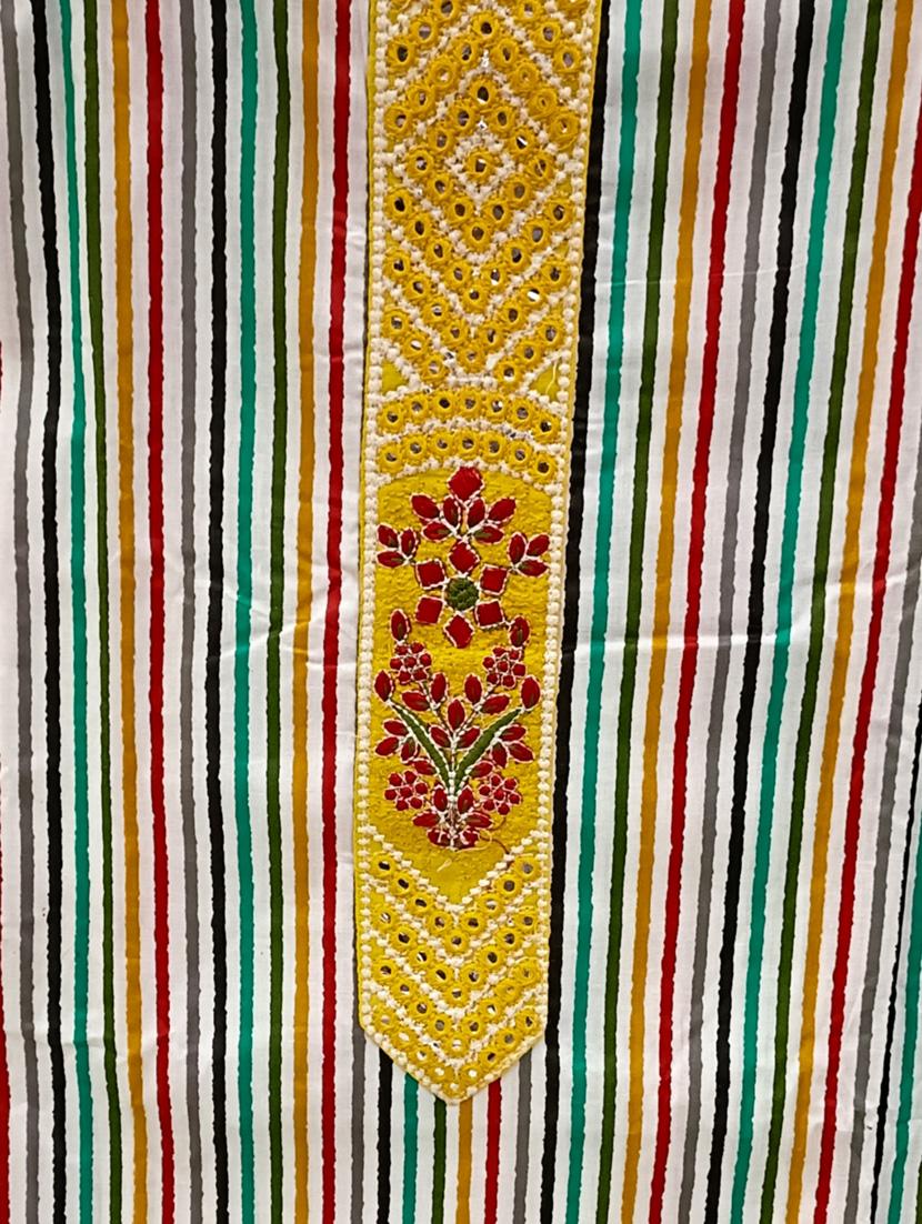 women multi color stripes unstitched suits - 20388613 - Standard Image - 2