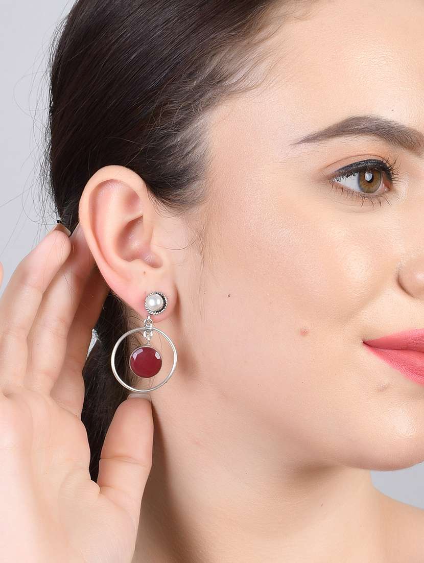 multi colored alloy balli earrings - 20388672 - Standard Image - 2