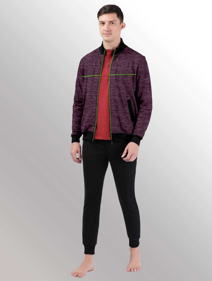 men melange casual jacket - 20388723 -  Standard Image - 2